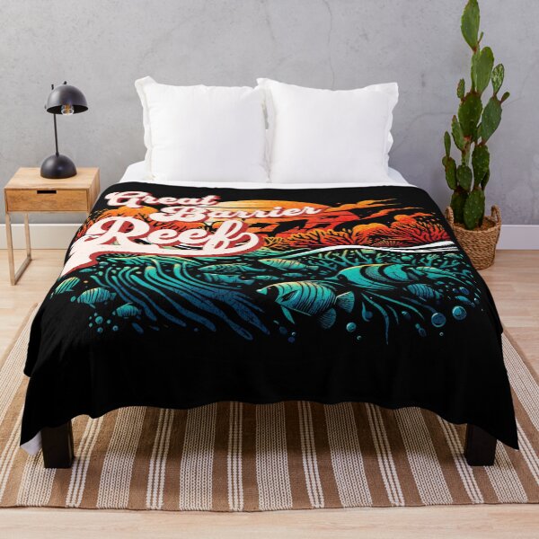 Item preview, Great Barrier Reef Retro Vintage Design designed and sold by RedDesignSyc.