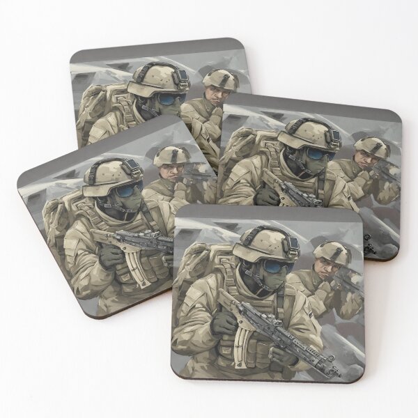 Item preview, soldier in fatigues in combat  designed and sold by SENTIMENTALE.