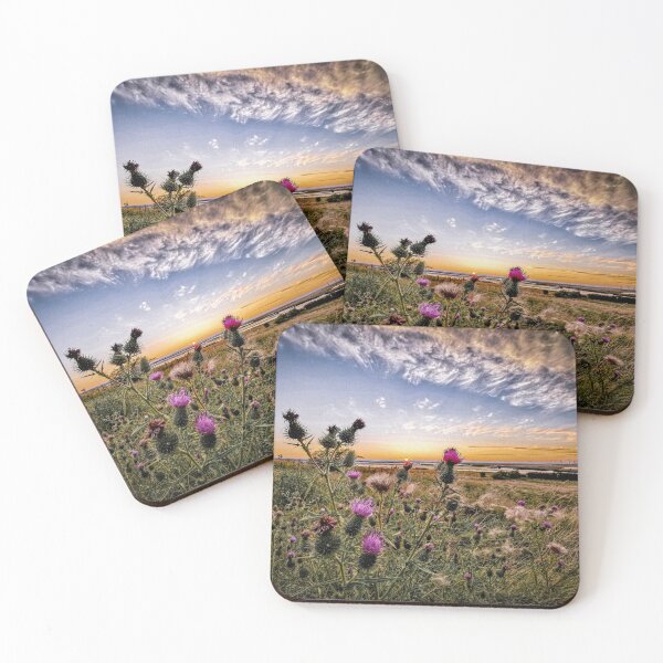 Item preview, Thistles and sunset designed and sold by Shona Eagles.