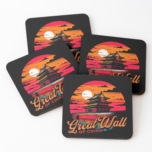 Item preview, Great Wall of China Vibrant Retro Circle Design designed and sold by RedDesignSyc.