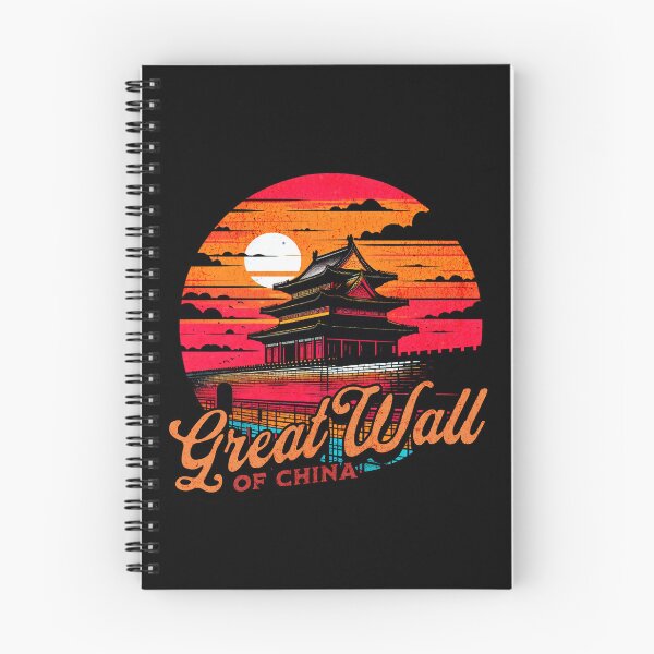 Item preview, Great Wall of China Vibrant Retro Circle Design designed and sold by RedDesignSyc.