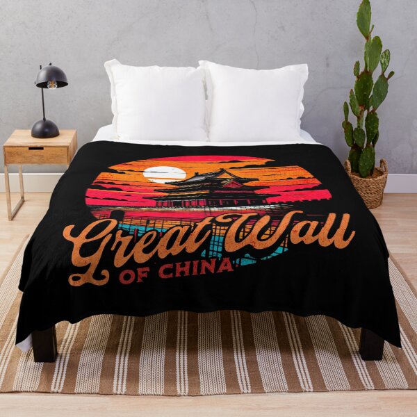 Item preview, Great Wall of China Vibrant Retro Circle Design designed and sold by RedDesignSyc.