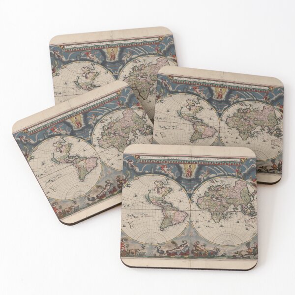 Item preview, Vintage Map of The World (1664) designed and sold by irek07.