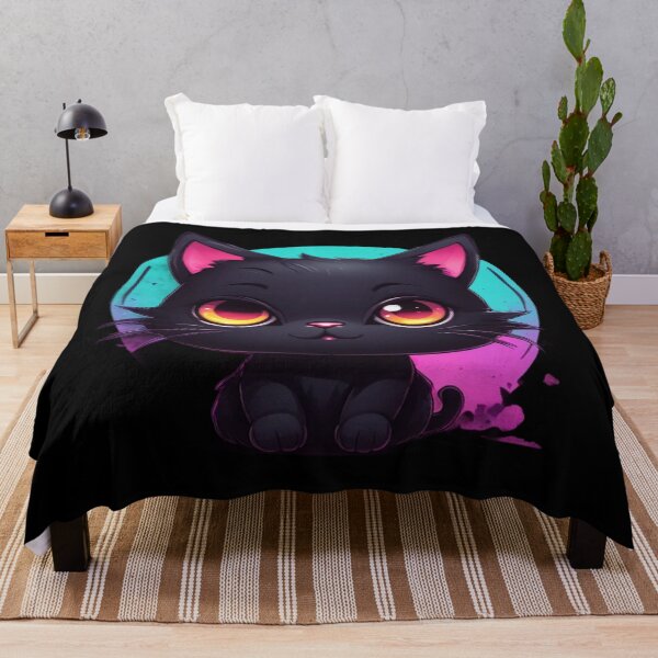 Artikelvorschau, Schwarze Katze, Blauer Mond, Kawaii-Haustiere entworfen und verkauft von Burn-Ego.