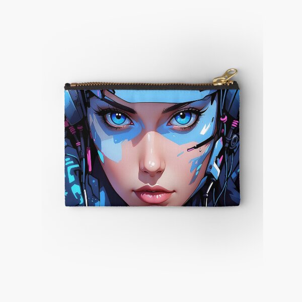 Item preview, Cybernetic Visionary: Blue-Eyed Sentinel of the Digital Frontier designed and sold by ArtComixHaven.