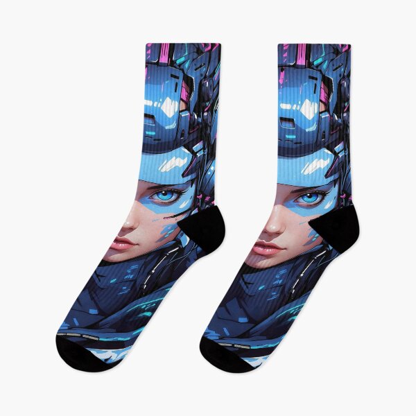 Item preview, Cybernetic Visionary: Blue-Eyed Sentinel of the Digital Frontier designed and sold by ArtComixHaven.