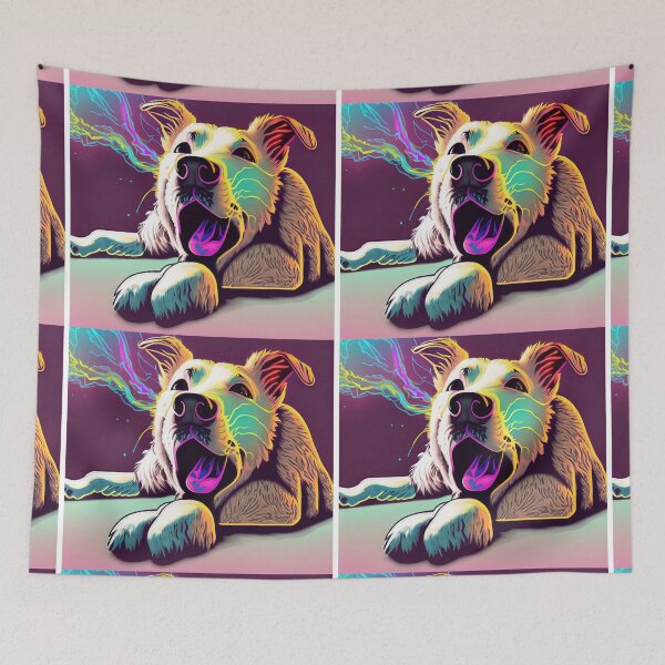 Item preview, Dog Stretched Morning Yawn designed and sold by petsfromweb.