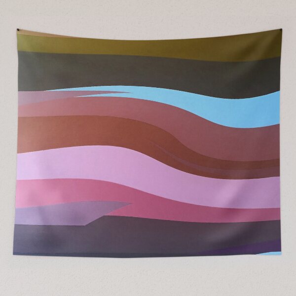 Item preview, Clay-Pink Hues, Aqua And Earthtones Swirling Abstract designed and sold by DEC02.