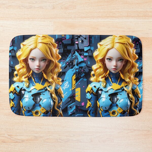 Item preview, Golden Tresses of the Cyber Vanguard: Sentinel of Tomorrow designed and sold by ArtComixHaven.
