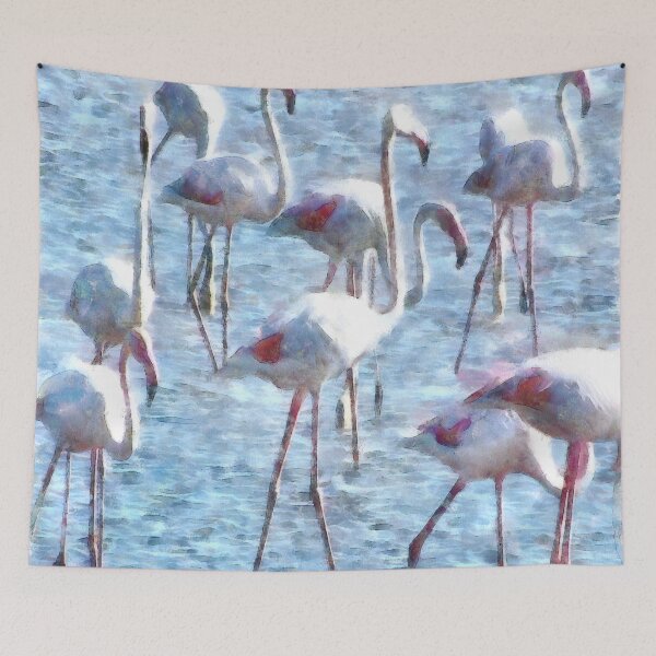 Item preview, Stand Out In the Crowd Flamingo Watercolor designed and sold by taiche.