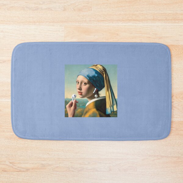 Item preview, Girl with Pearl Earring Funny Vermeer painting parody designed and sold by ArtUnova.
