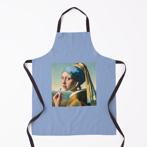 Item preview, Girl with Pearl Earring Funny Vermeer painting parody designed and sold by ArtUnova.