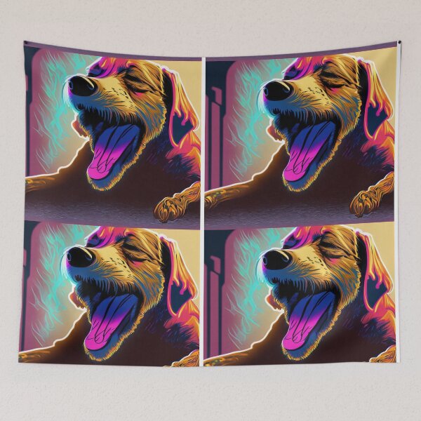Item preview, Dog Stretched Morning Yawn designed and sold by petsfromweb.