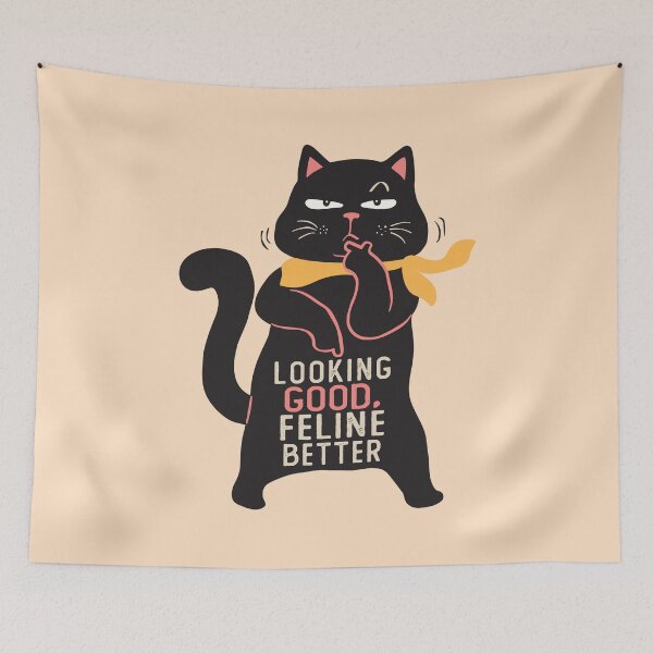 Item preview, Looking Good, Feline Better - Cat Lover designed and sold by LazyCaat.
