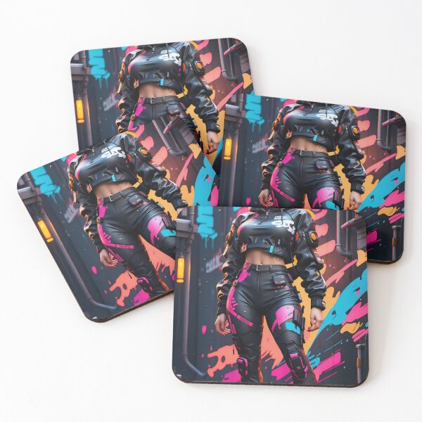 Item preview, Neon Dreamer: Cyberpunk Vogue in Urban Twilight designed and sold by ArtComixHaven.