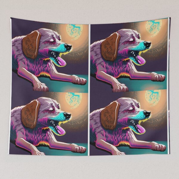 Item preview, Dog Stretched Morning Yawn designed and sold by petsfromweb.