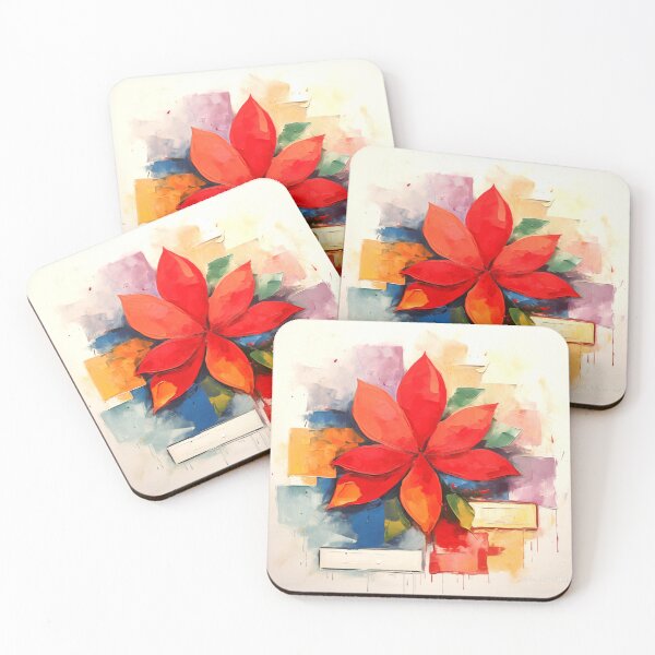 Item preview, Red Poinsettia 3 designed and sold by acrylicartp.