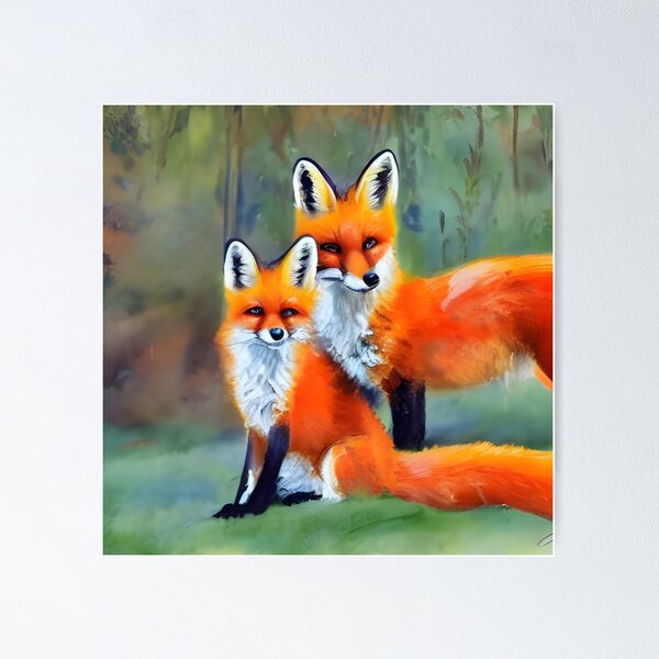 Item preview, Red Fox Tails Couples designed and sold by Paw's Arts.