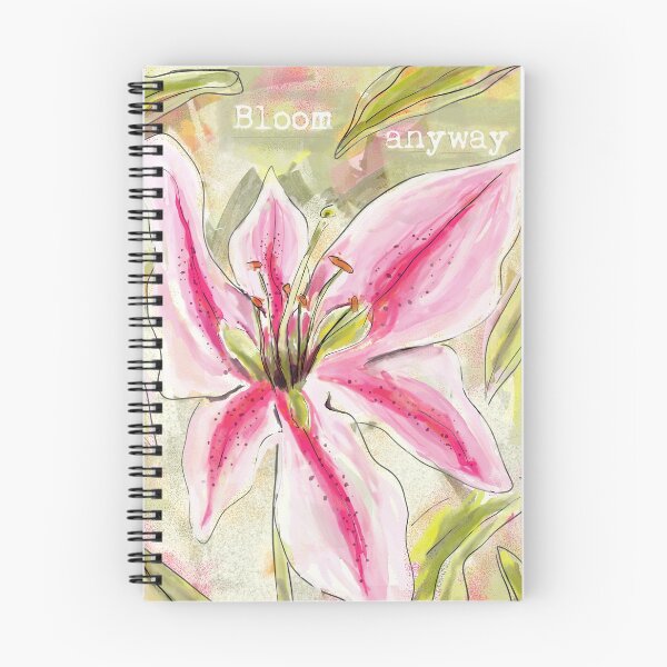 Item preview, Stargazer Lily-Bloom Anyway-Inspiring Message Design designed and sold by Clare Walker.