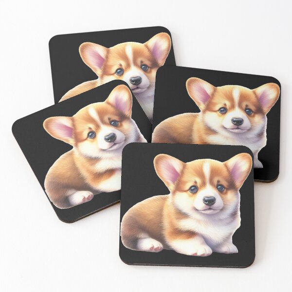 Item preview, Welsh Corgie, Laying Puppy, Dog in Watercolor designed and sold by Cute-Forever.
