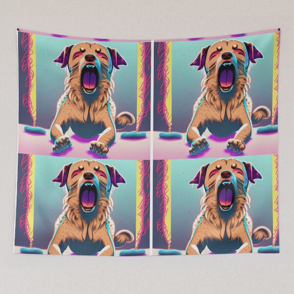 Item preview, Dog Stretched Morning Yawn designed and sold by petsfromweb.