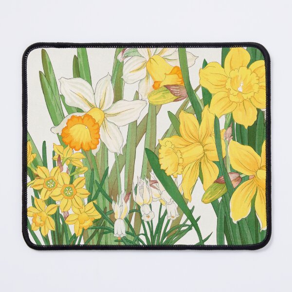 Item preview, Woodblock Whispers: Daffodil Beauty from Seiyô SÔKA ZUFU, Deframed Edition designed and sold by EmeraldeaArt.