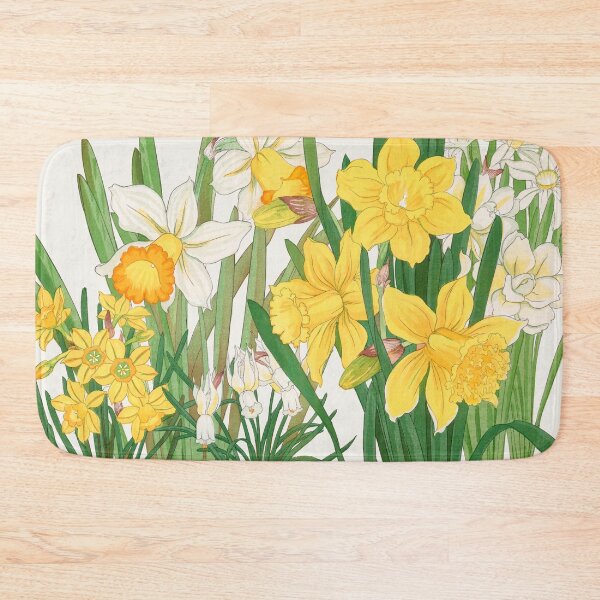 Item preview, Woodblock Whispers: Daffodil Beauty from Seiyô SÔKA ZUFU, Deframed Edition designed and sold by EmeraldeaArt.