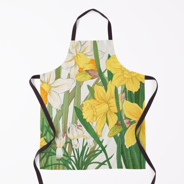 Item preview, Woodblock Whispers: Daffodil Beauty from Seiyô SÔKA ZUFU, Deframed Edition designed and sold by EmeraldeaArt.