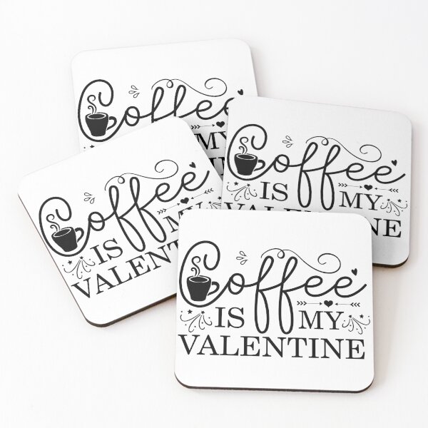 Item preview, coffee is my valentine pun  designed and sold by chameleon-crook.