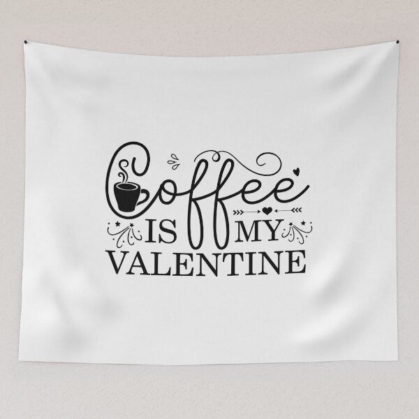 Item preview, coffee is my valentine pun  designed and sold by chameleon-crook.