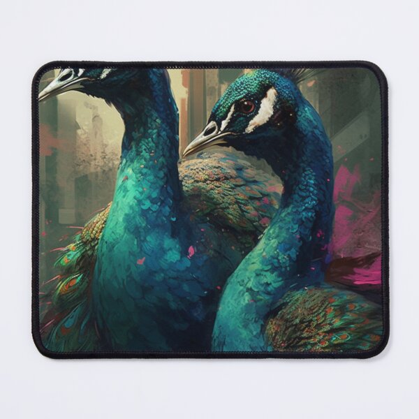 Item preview, Rare Wildlife Artwork Abstract Art Peacocks Close Up Animals Oil Painting B158 designed and sold by MPCFICTION.