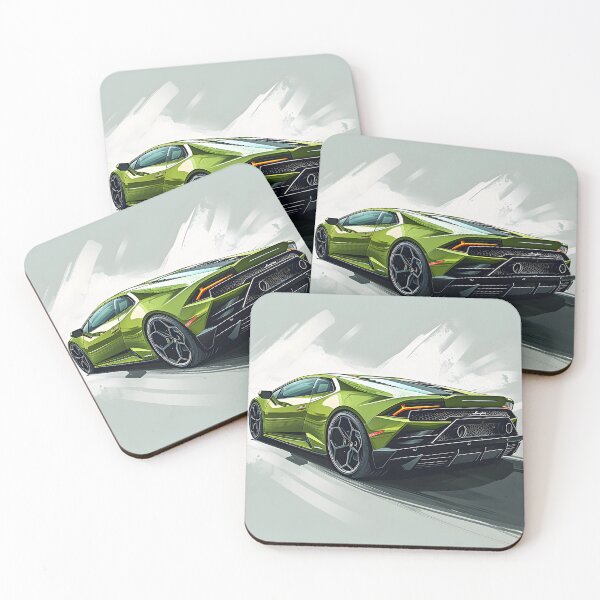 Item preview, Elegance in motion: Impressive green Lamborghini art designed and sold by Cr-AI-tive.