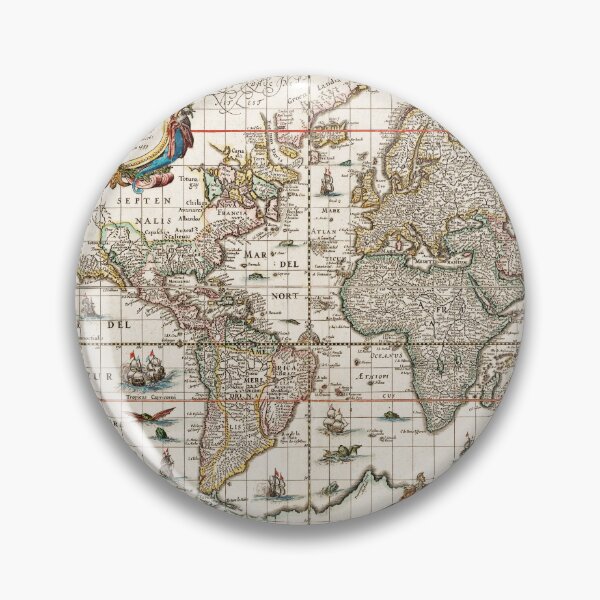 Item preview, Vintage Map of The World (1635) designed and sold by irek07.