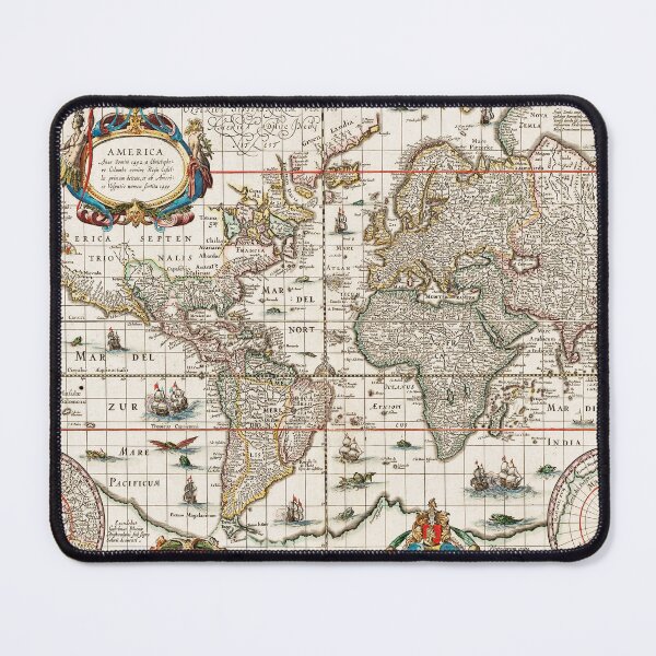 Item preview, Vintage Map of The World (1635) designed and sold by irek07.