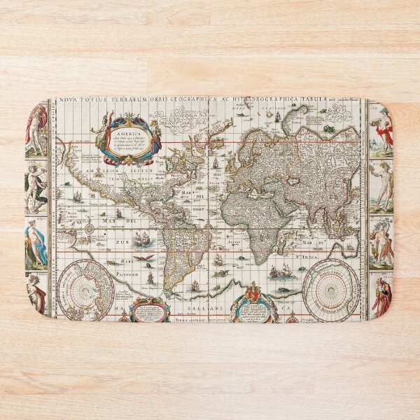 Item preview, Vintage Map of The World (1635) designed and sold by irek07.