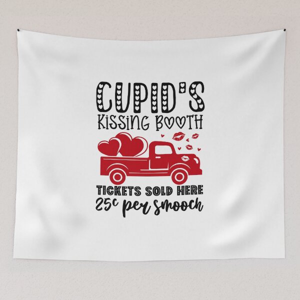 Item preview, cupid's kissing booth love and valentine's text design designed and sold by chameleon-crook.