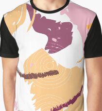 Brush Stroke Pattern with Circles Graphic T-Shirt