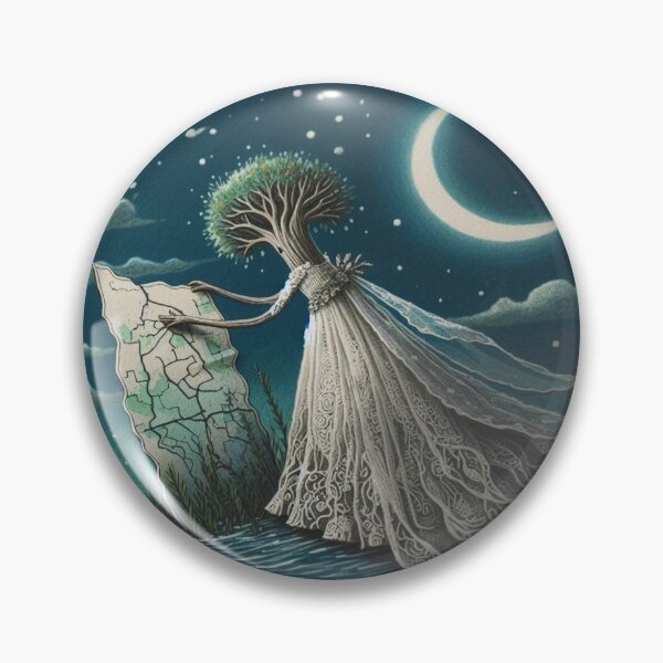 Item preview, Whimsical Treant in Wedding Dress Under Moonlight - Solitude and Rebellion Illustrated designed and sold by zax454.
