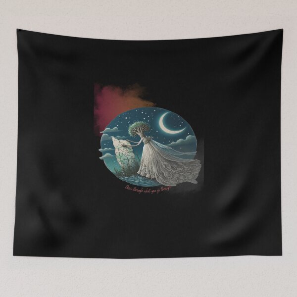 Item preview, Whimsical Treant in Wedding Dress Under Moonlight - Solitude and Rebellion Illustrated designed and sold by zax454.