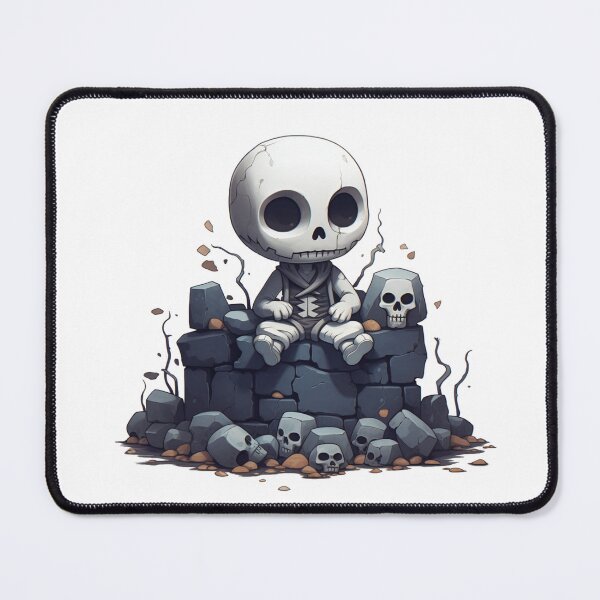 Item preview, Cute preppy skeleton sitting on the wall designed and sold by MilkyBerryShop.