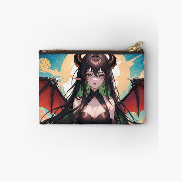 Item preview, Dark gothic vampire anime girl with wings at sunrise portrait art designed and sold by TheArtistOf2022.