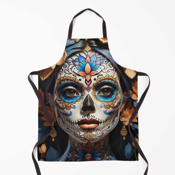 Item preview, Mexican Art, Skulls: Floral Fantasia's Vibrant Requiem designed and sold by ArtComixHaven.