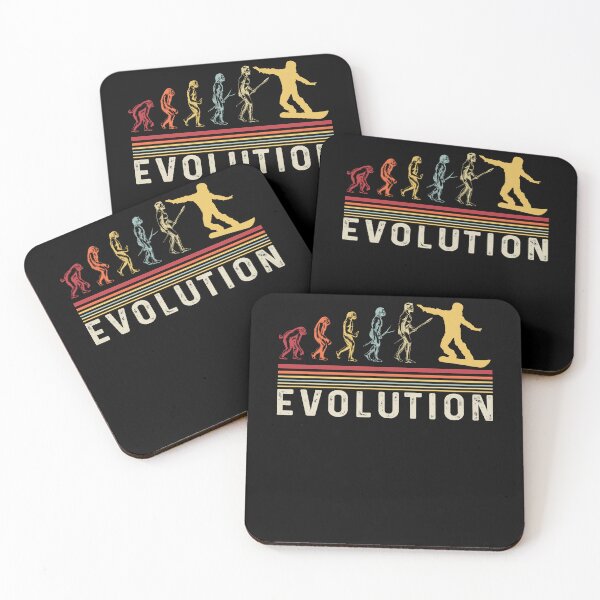 Aperçu de l'œuvre Evolution du snowboarder rétro vintage créée et vendue par Smix Pixels.