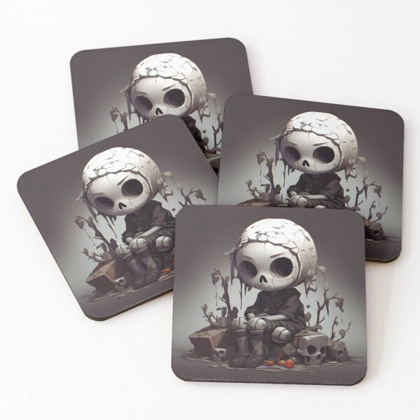 Item preview, Cute preppy skeleton sitting in despair designed and sold by MilkyBerryShop.