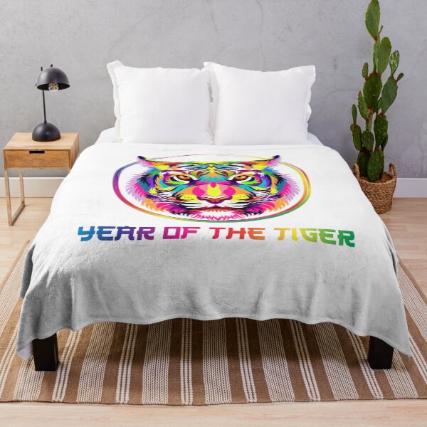 Item preview, Colorful Tie Dye Tiger Face Happy New Year Of The Tiger 2024 designed and sold by Miumed.