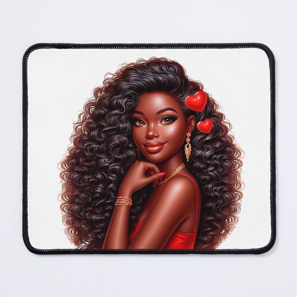 Item preview, Valentine´s Day Afro American Girl Design, Fashion Cute Woman, Valentine Design. designed and sold by gabrielakrall.
