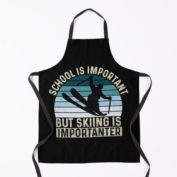Item preview, School Is Important But Skiing Is Importanter Vintage Skiing designed and sold by Smix Pixels.
