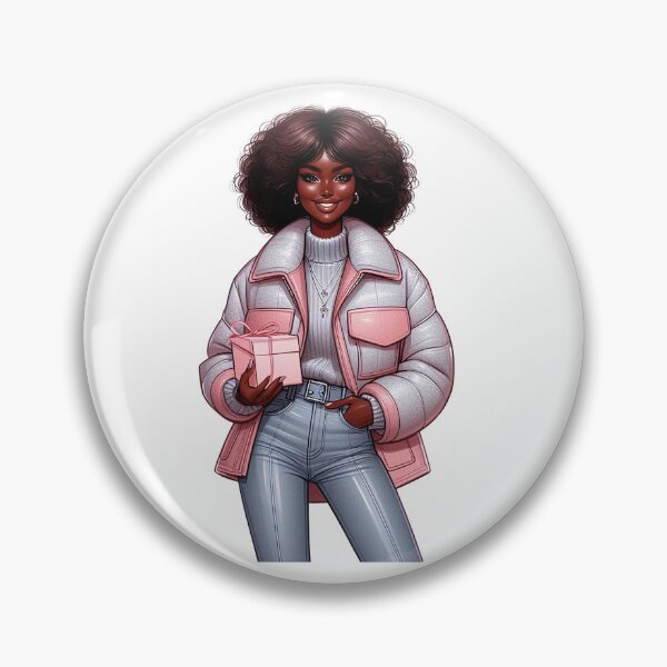 Item preview, Winter Afro Woman Illustration, Afro Fashion Woman, Winter Cute Girl Art Work. designed and sold by gabrielakrall.