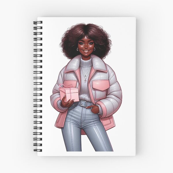 Item preview, Winter Afro Woman Illustration, Afro Fashion Woman, Winter Cute Girl Art Work. designed and sold by gabrielakrall.