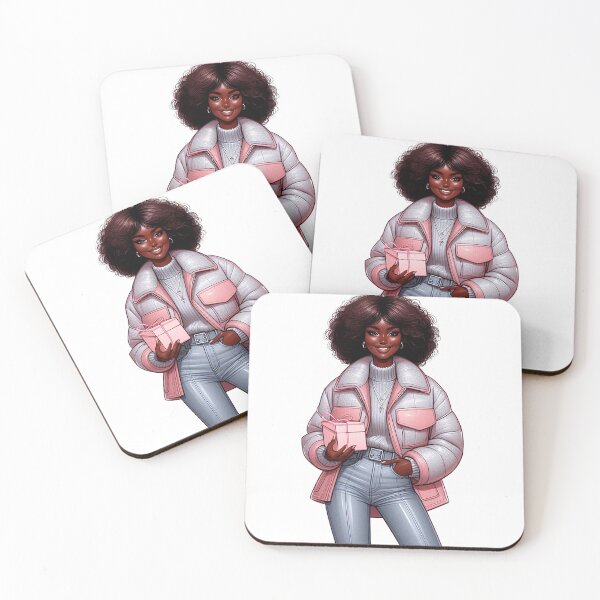 Item preview, Winter Afro Woman Illustration, Afro Fashion Woman, Winter Cute Girl Art Work. designed and sold by gabrielakrall.